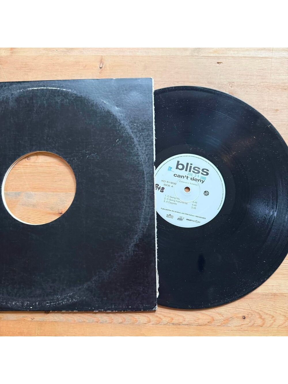 Bliss - Can't Deny 33rpm VG+ VR18